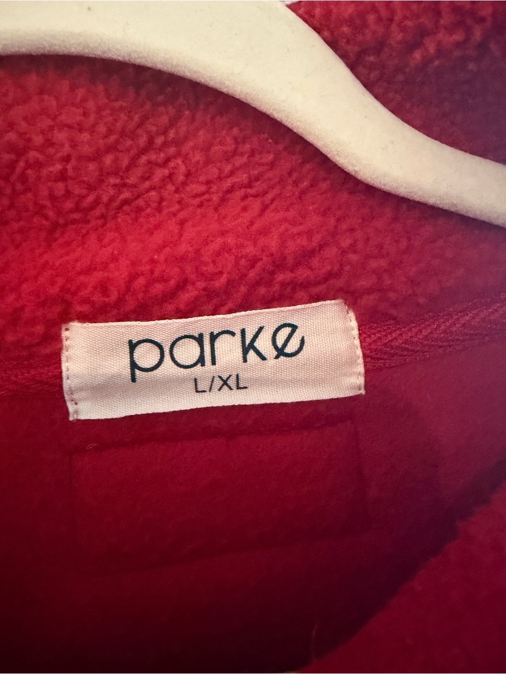 Parke Red Sherpa Snap-Front Pullover - Picture 3 of 6